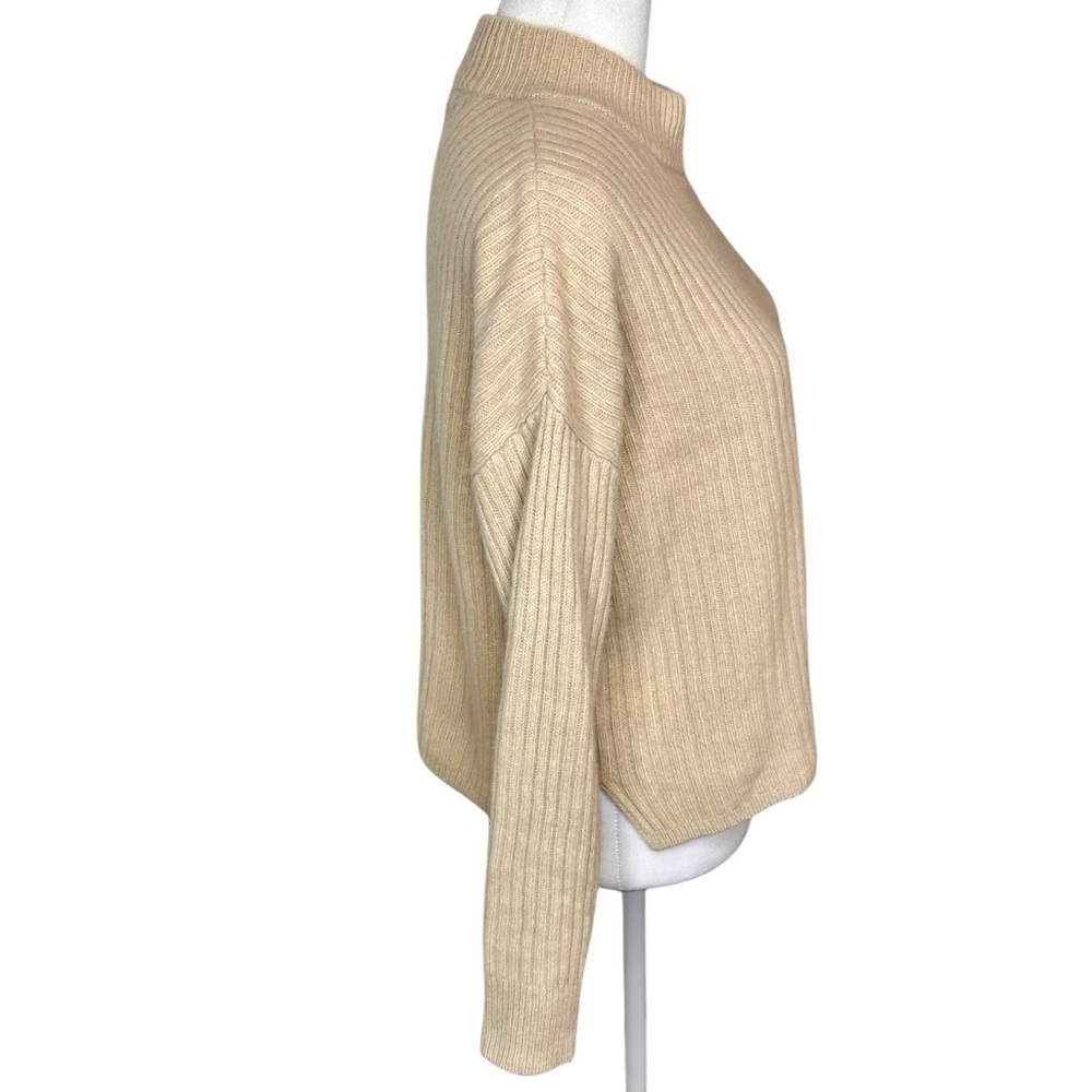 Madewell Recycled Cashmere Blend Mockneck Ribbed Sweater Size XXS - Picture 7 of 11